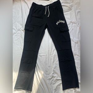 Bleeker & Mercer Distressed Lounge Pants Sweatpants Womens Size XL “Privileged”